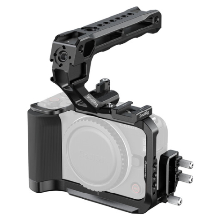 SmallRig 5766B - zestaw, klatka, uchwyt górny i zacisk kabli HDMI i USB-C, do Canon EOS R50 V (czarny)